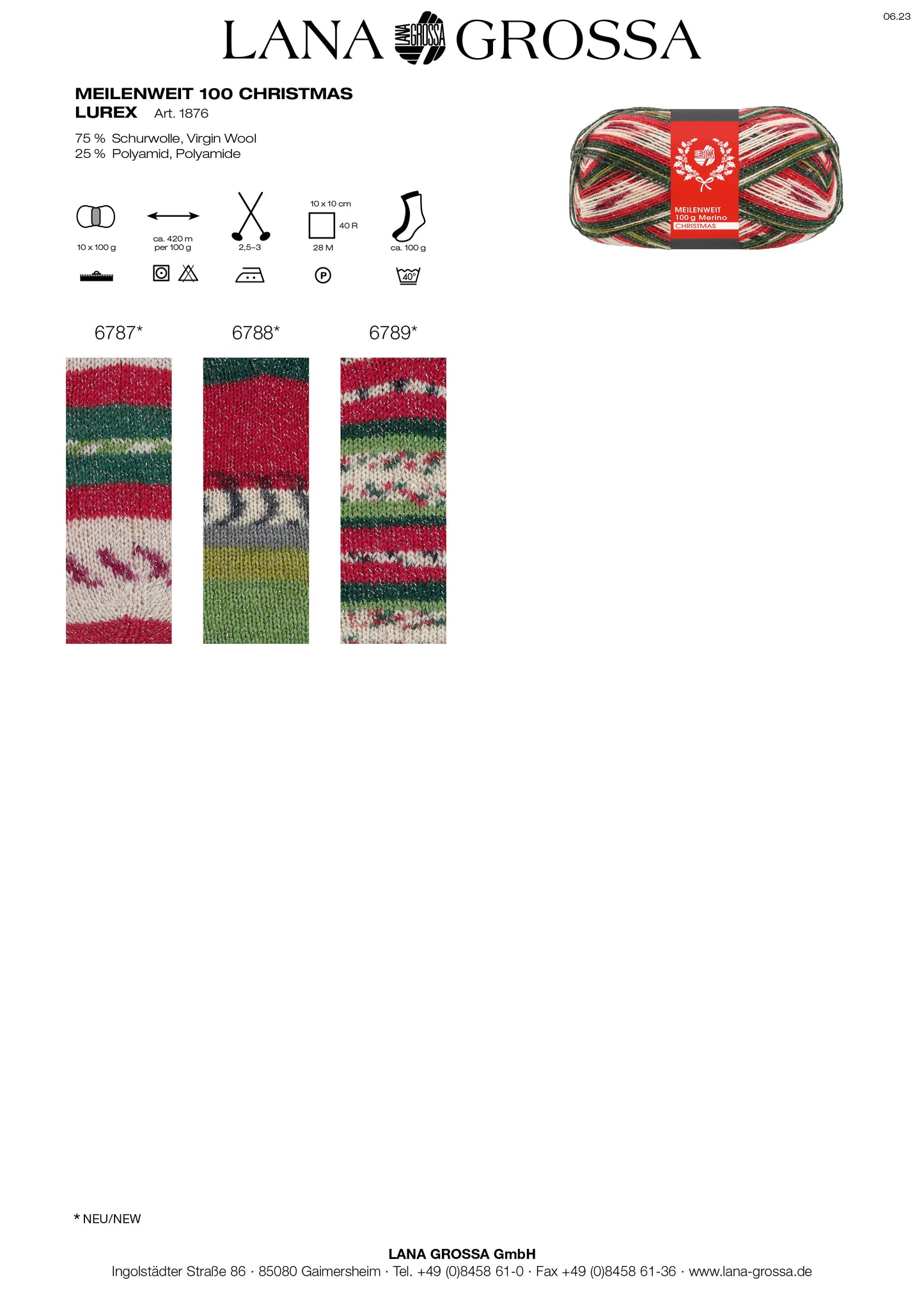 Meilenweit 100 Christmas Lurex 100g