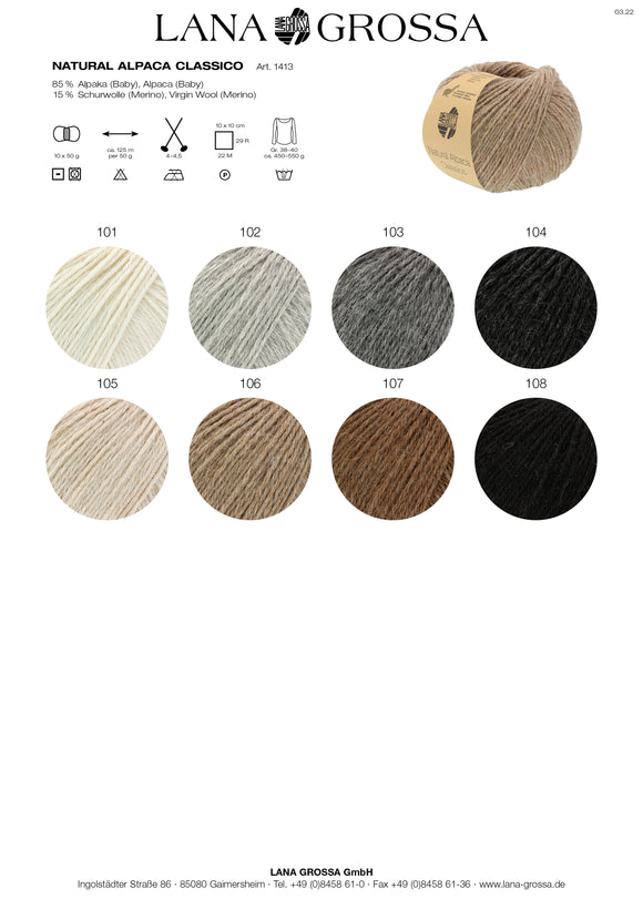 Natural Alpaca Classico 50g